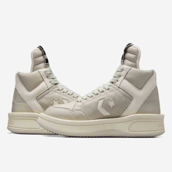 Converse Rick Owens x DRKSHDW Turbowpn X Mid Pelican Egret Fog Mens 8.5 A10960C - Picture 13 of 13